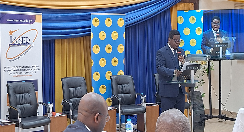 Prof. Quartey participated fully in the 2-day event, alongside research fellows of ISSER, contributing his insights to the discussions.