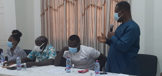 Mr Abass Mohammed, Ag. District Agric Director, provides local language translation support [Credit: Vicentia Quartey]