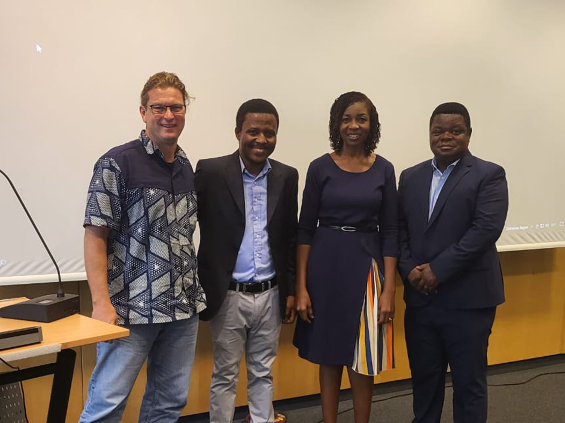 The visiting team with some collaborators at ZEF