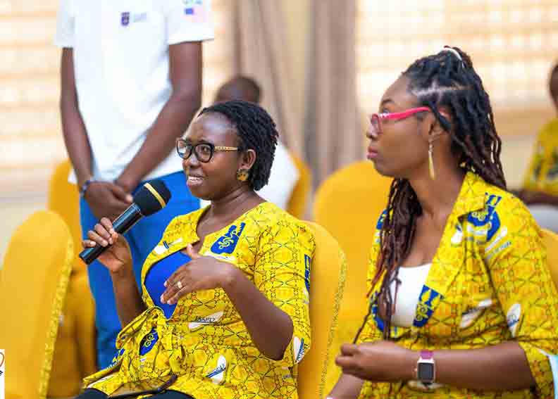 A student makes an intervention