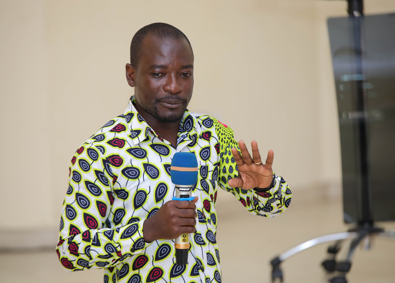 Mr. Agbelie presents the summary of the Household Baseline survey for energy for cooking