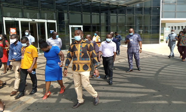 M&E Short Course 2021 participants during a visit to the University of Ghana Medical Centre (UGMC)
