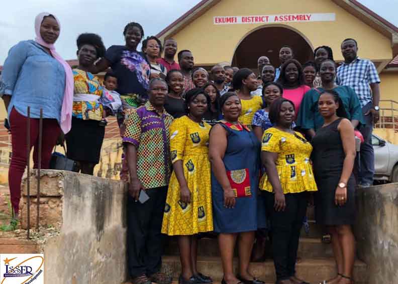 A group photo with some staff of the Ekumfi District Assembly