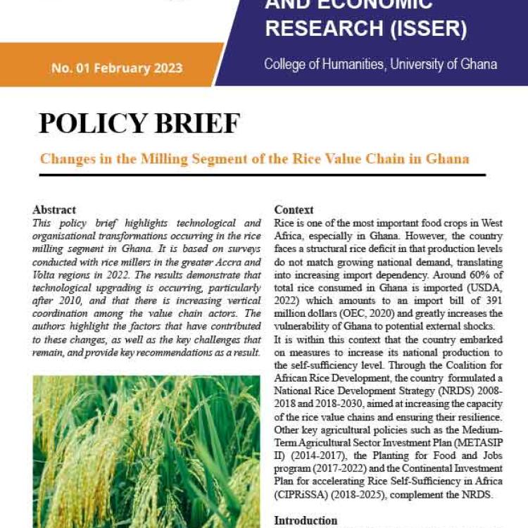 Changes in the Milling Segment of the Rice Value Chain in Ghana