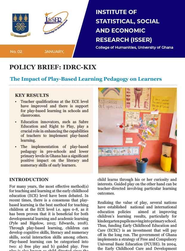 The Impact of Play-Based Learning Pedagogy on Learners